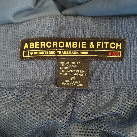 Abercrombie & Fitch Vtg 90’s Track/windbreaker pants Draw string waist Sz Med - Picture 4 of 7